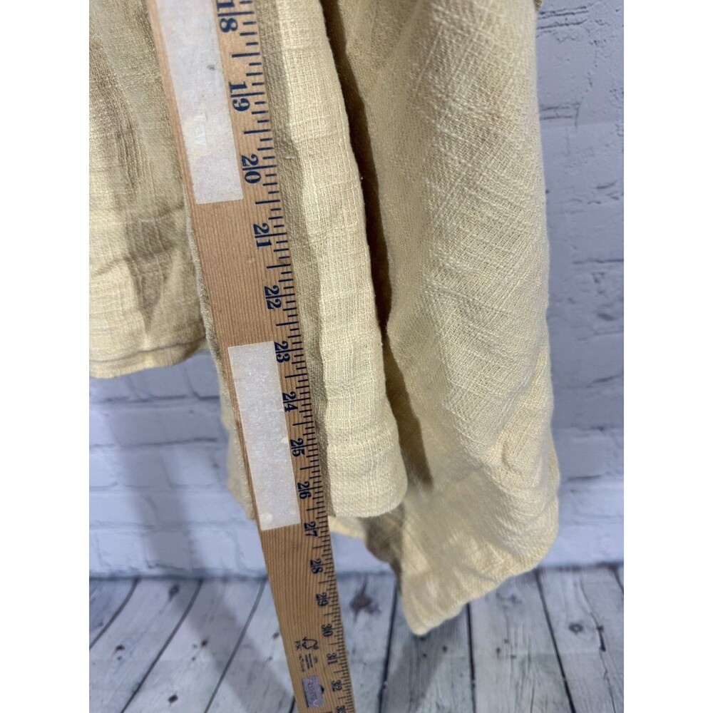 Free People Sun Drenched Overalls Large Yellow Cotton Wide Leg Relaxed Boho - Picture 7 of 16